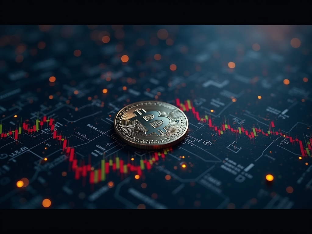 Premium editorial illustration for article: Impact Combiné de l'IA et des Cryptos sur l'Inflation en 2026