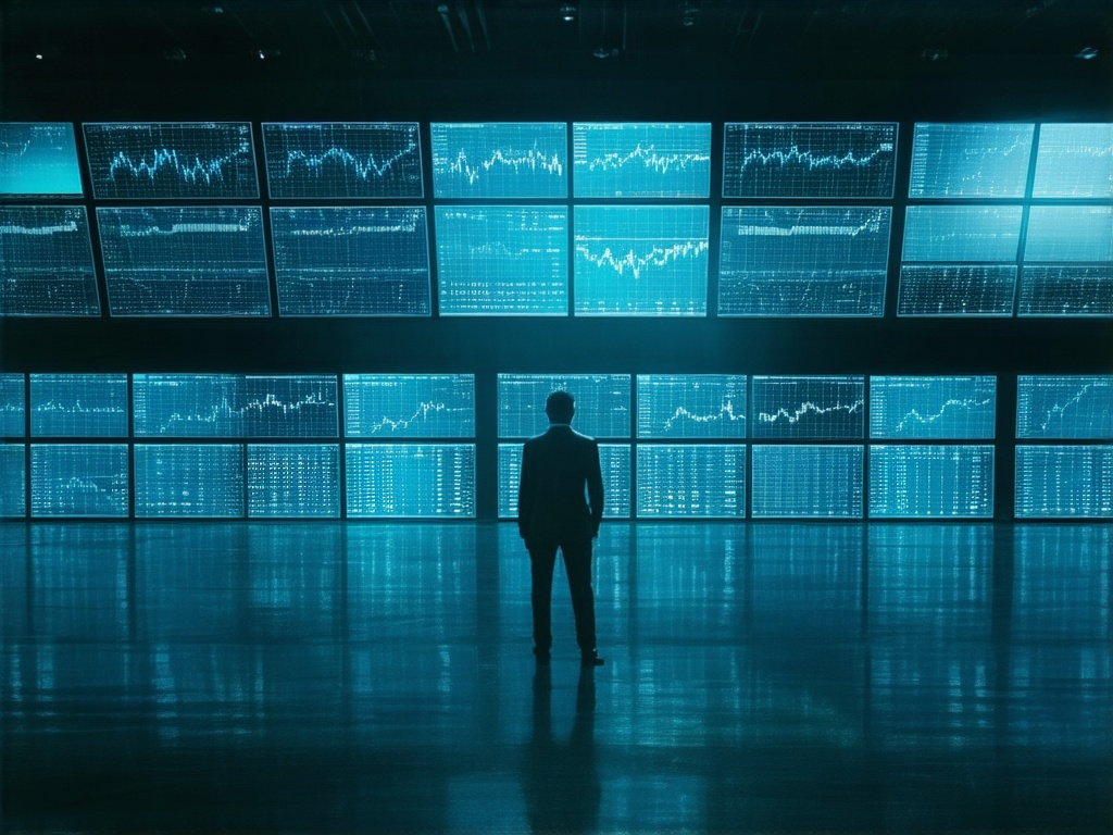 Environnement de trading sombre avec graphiques crypto