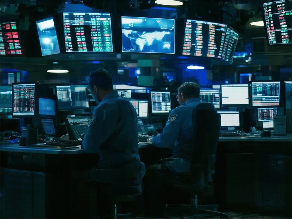 Environnement de trading sombre avec IA et crypto