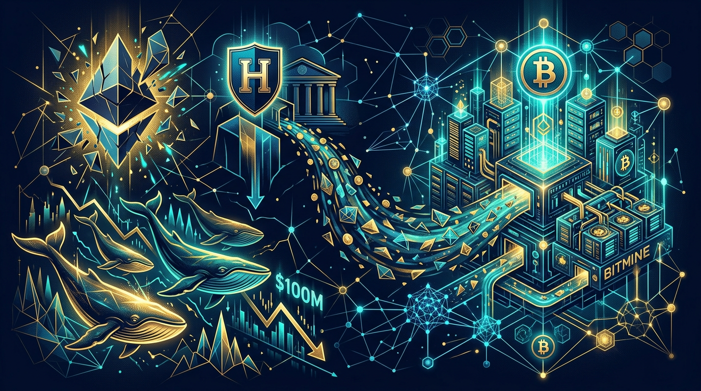 Illustration: Crise Ethereum : Harvard liquidé, Whales shortent 100M$ et Bitmine achète tout